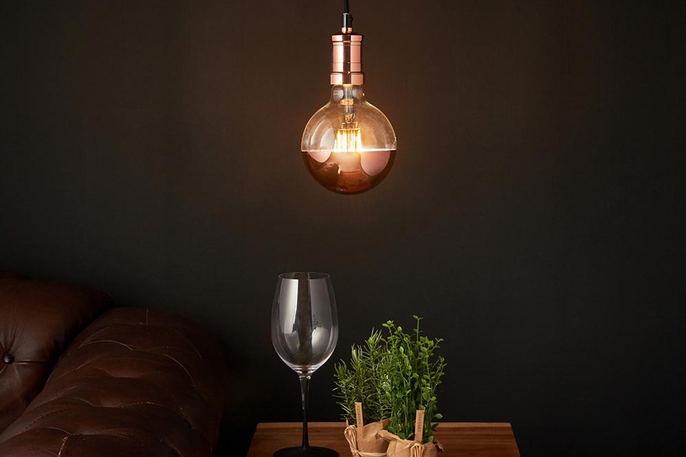 Copper light fitting