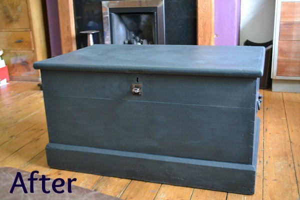 Autentico chalk paint on a battered old chest