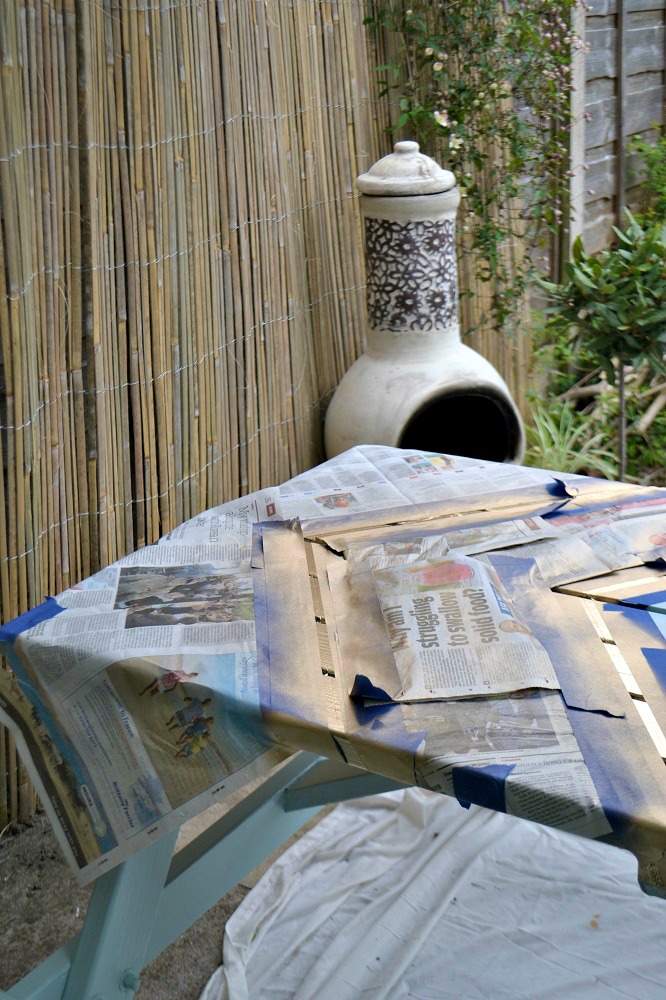 painting a picnic table