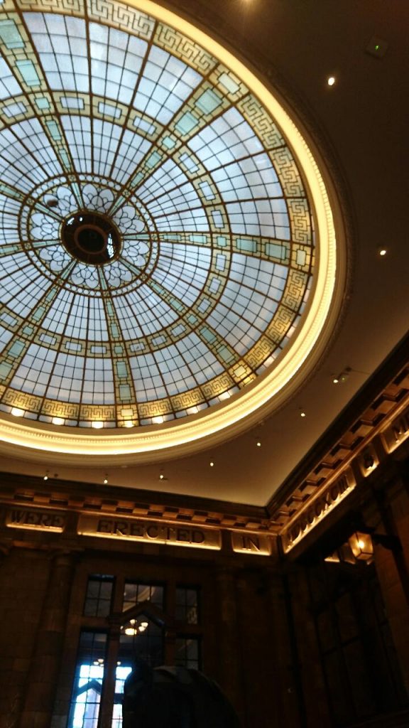 Glass domed roof