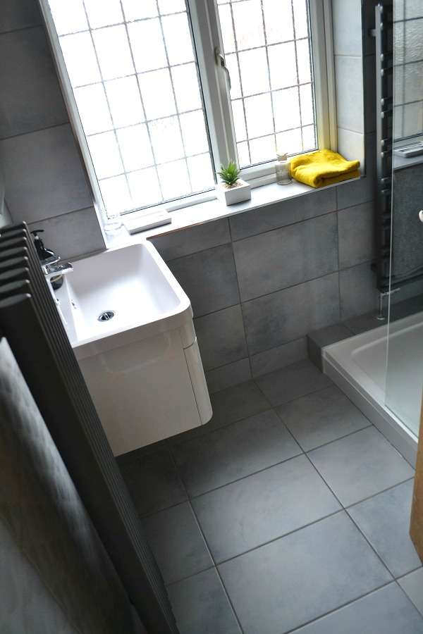 Modern grey shower room