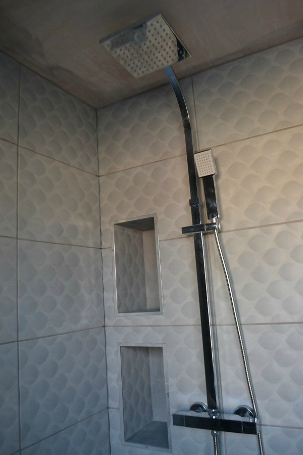 modern square shower